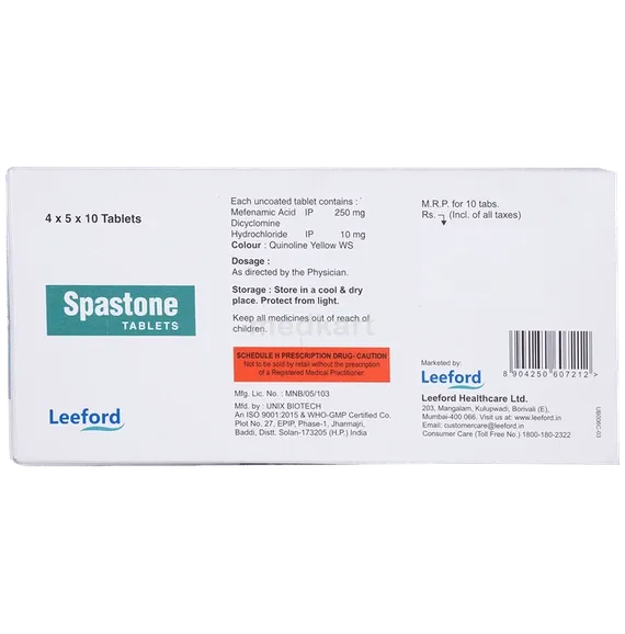 spastone tablet 10's